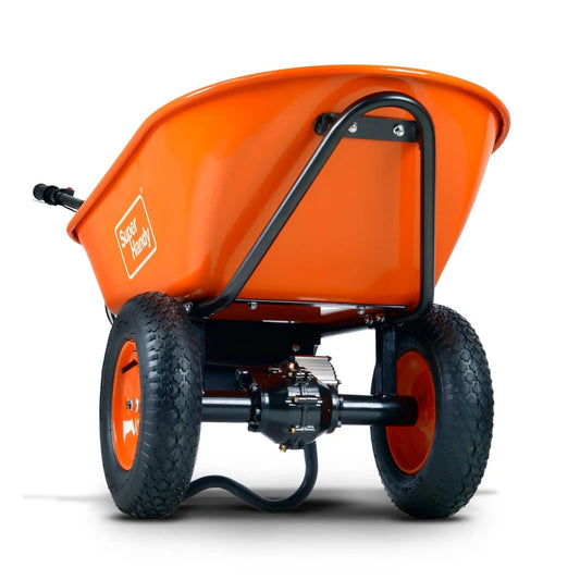 Electric Dualie Wheelbarrow - 48V 2Ah Battery, 330Lb Max Weight (GUO057)