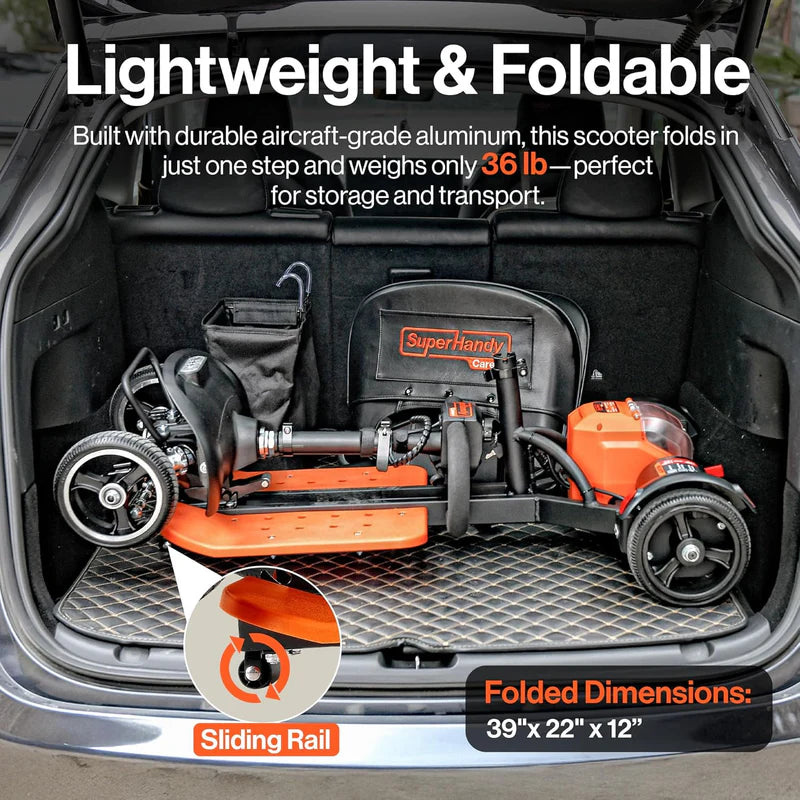 SuperHandy GUT177 Passport Prime 4 Wheel Travel / Folding Mobility