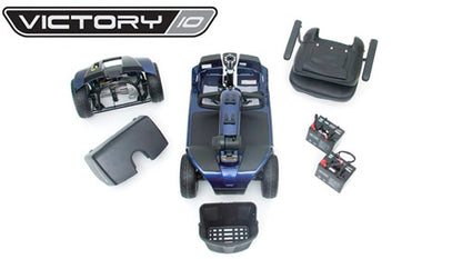 Pride SC710 Victory 10 4-Wheel Power Mobility Scooter with EZ Turn Technology