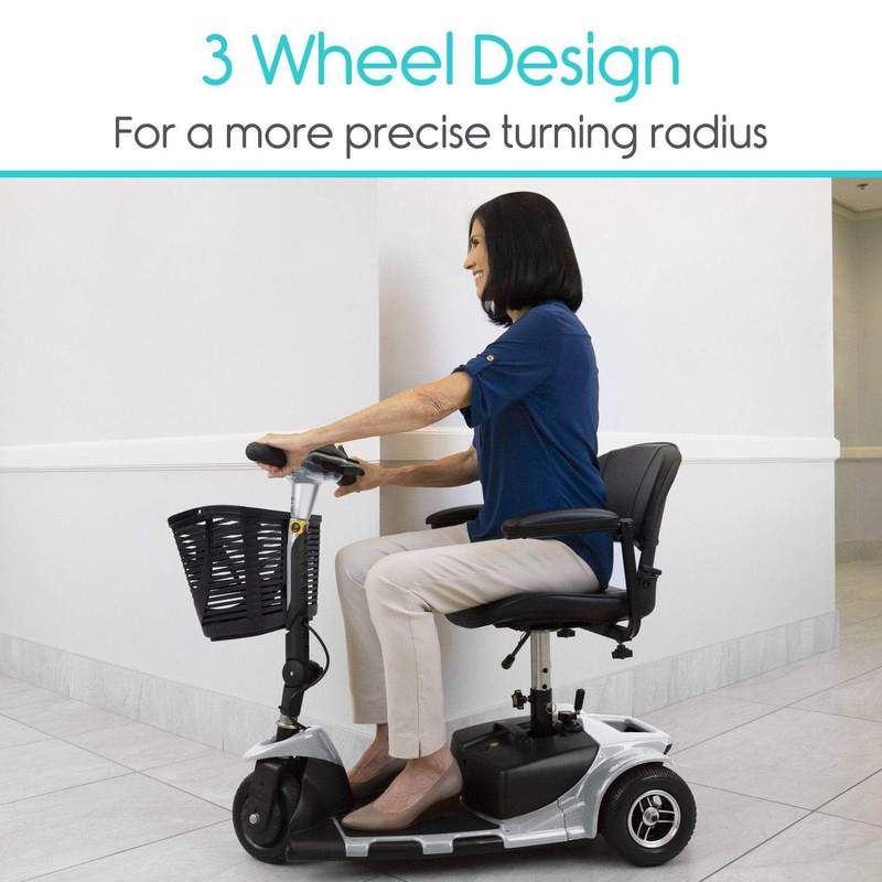 Vive Health 3-Wheel Lightweight Travel Mobility Scooter