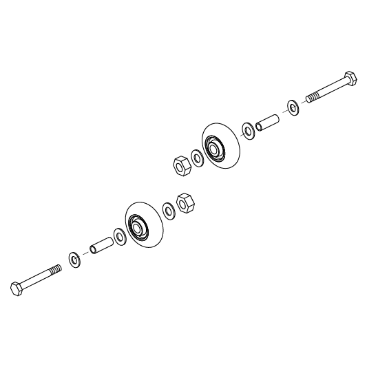 Pride - WHEEL ASSY ANTI-TIP 2"