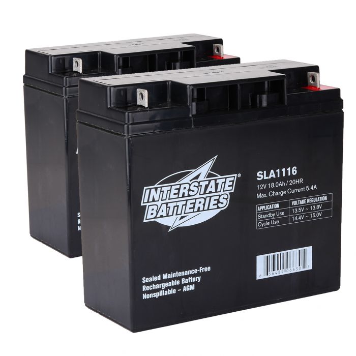 Interstate Batteries 12V 18AH SLA Power Patrol Battery Pair