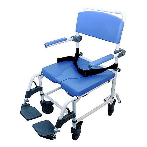 Aluminum Shower Commode Chair Wide Seat