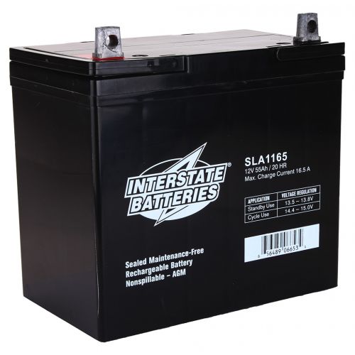 12V 55AH SLA Battery (2 Required for Scooters and Power Wheelchairs)