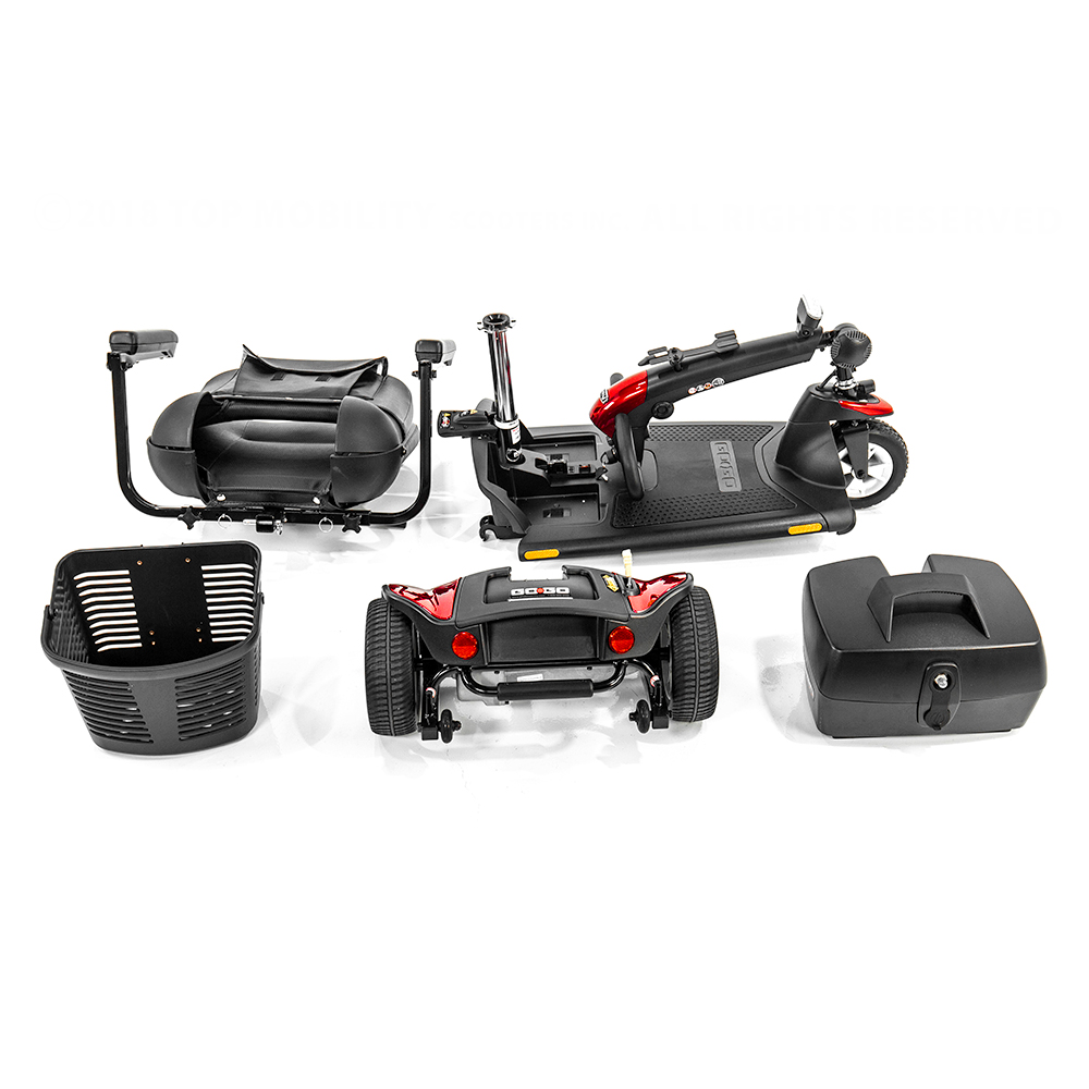Pride Mobility Go-Go Sport 3 Wheel Travel Mobility Scooter (disassembled) | Pride Scooters