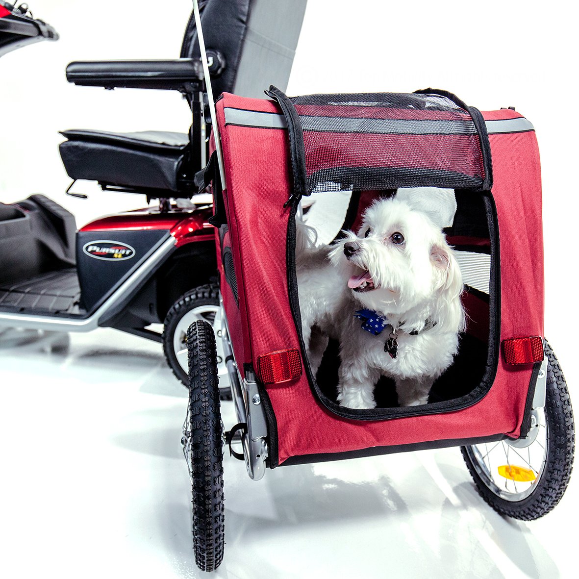 Portable Pet Carrier Trailer for Mobility Scooters | Model T2500 | Challenger Accessories | Top Mobility