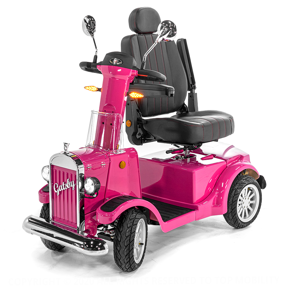 Gatsby X Vintage Heavy Duty Mobility Scooter in Pink | Swivel Seat | Electric Scooters for Adults | Top Mobility